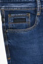 Blue denim pocket background as fashion texture Royalty Free Stock Photo