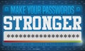 Digital Window Promoting to Make Strong Passwords in its Day, Vector Illustration Royalty Free Stock Photo