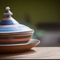 Blue detailed Moroccan Tagine