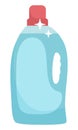 Blue detergent bottle, flat vector Royalty Free Stock Photo