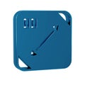 Blue Diagonal measuring icon isolated on transparent background.