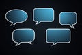Blue Dialogue Bubble Design Material,Generative AI Royalty Free Stock Photo