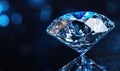A blue diamond is on a dark background Royalty Free Stock Photo