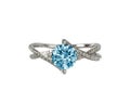 Blue Diamond engagement wedding ring