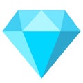 Blue diamond gem icon Royalty Free Stock Photo