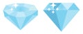 Blue diamond ,illustration, vector Royalty Free Stock Photo