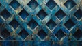 Blue Diamond Patterned Wooden Wall Art Royalty Free Stock Photo