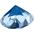 Blue diamond with shades of blue