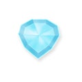 Blue diamond symbol. Diamonds illustration in a flat style, Royalty Free Stock Photo
