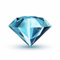 Blue Diamond On White Background - Sparklecore And Distinctive Character Design