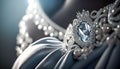 Blue diamond and white diamonds jewellery design collection gem masterpiece, luxury exclusive sapphire gemstone and