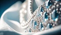 Blue diamond and white diamonds jewellery design collection gem masterpiece, luxury exclusive sapphire gemstone and