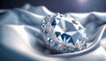 Blue diamond and white diamonds jewellery design collection gem masterpiece, luxury exclusive sapphire gemstone and