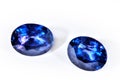 Blue diamonds isolated on white background.