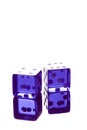 Blue dice shot with high light Royalty Free Stock Photo