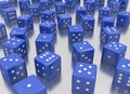 Blue dice