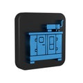 Blue Diesel power generator icon isolated on transparent background. Industrial and home immovable power generator