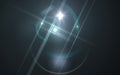 Blue digit lens flare with bright light in black background used for texture Royalty Free Stock Photo