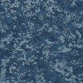 Blue digital camouflage pattern Royalty Free Stock Photo
