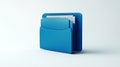 Blue Digital Folder Icon with Multiple Files Inside