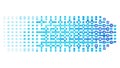 Blue Digital Halftone Dot Gradient Pattern, vector design Generative AI Royalty Free Stock Photo