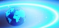 Blue digital image of earth globe. Royalty Free Stock Photo