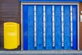 Blue digital Lockers come in all sizes, shapes, and colors. There is an open locker in this group Royalty Free Stock Photo
