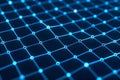 Blue Digital Network Grid Royalty Free Stock Photo