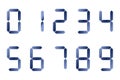 Blue digital numbers