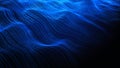 Blue Digital Particle Wave Flow Abstract Background. 3d Rendering