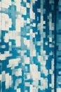 Blue Digital Pixel Mosaic Background, Portrait Images Generative AI Royalty Free Stock Photo