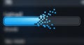 Digital Progress Bar Showing Data Degradation and Loading Status Royalty Free Stock Photo