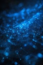 A blue digital technology network chart background representing a creative approach to Information Architecture.