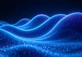 Blue Digital Wave Abstract Technology Background Royalty Free Stock Photo
