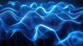 Blue digital wave surface generating technology data visualization Royalty Free Stock Photo