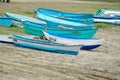 Dinghies on the beach