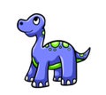 A Happy Smiling Blue Dinosaur