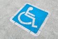 Blue disabled parking sign