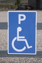 Blue Disabled Parking Sign