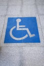 Blue Disabled Symbol on Street