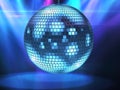 Blue disco ball Royalty Free Stock Photo
