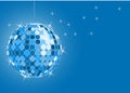 Blue disco ball Royalty Free Stock Photo