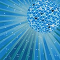 Blue disco ball Royalty Free Stock Photo
