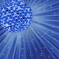 Blue disco ball Royalty Free Stock Photo