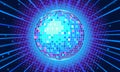 Blue disco ball background Royalty Free Stock Photo