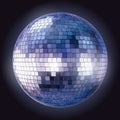 Blue Disco Ball on Dark Background Royalty Free Stock Photo