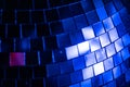 Blue disco mirror ball light background Royalty Free Stock Photo