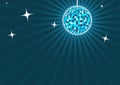 Blue discoball background