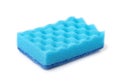 Blue dish washing sponge Royalty Free Stock Photo