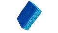Blue dish washing sponge, scrubber for washing dishes isolated on white background, wash cloth. Royalty Free Stock Photo